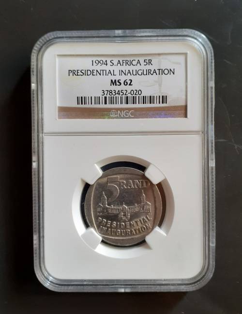 1994 Presidential Inauguration R5 Coin NGC Graded MS62