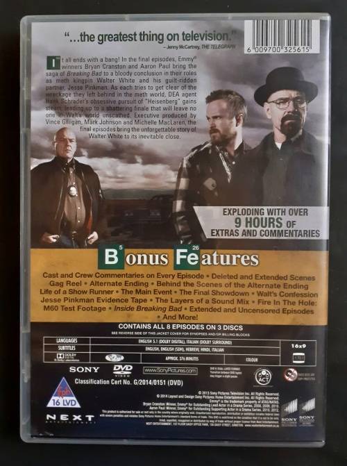 Breaking Bad The Final Season (3 DVD Set)