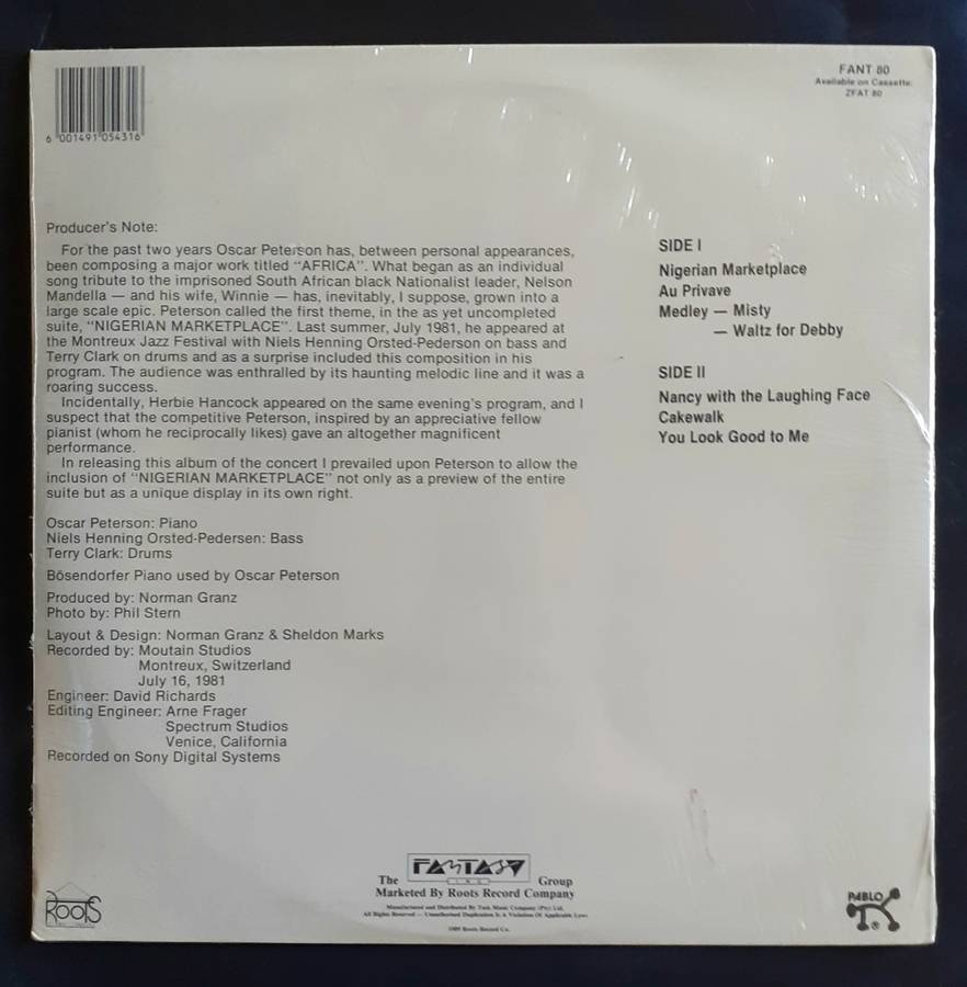 Oscar Peterson Trio - Nigerian Marketplace LP Vinyl Record (New & Sealed)