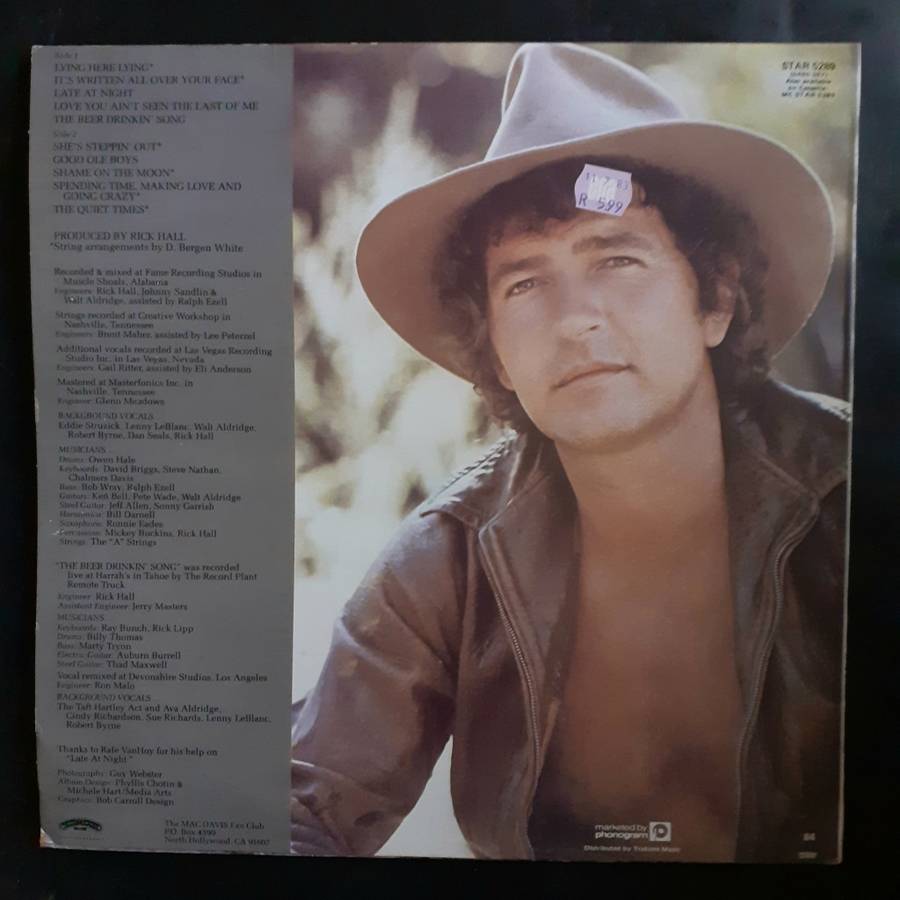 Mac Davis - Forty 82 LP Vinyl Record