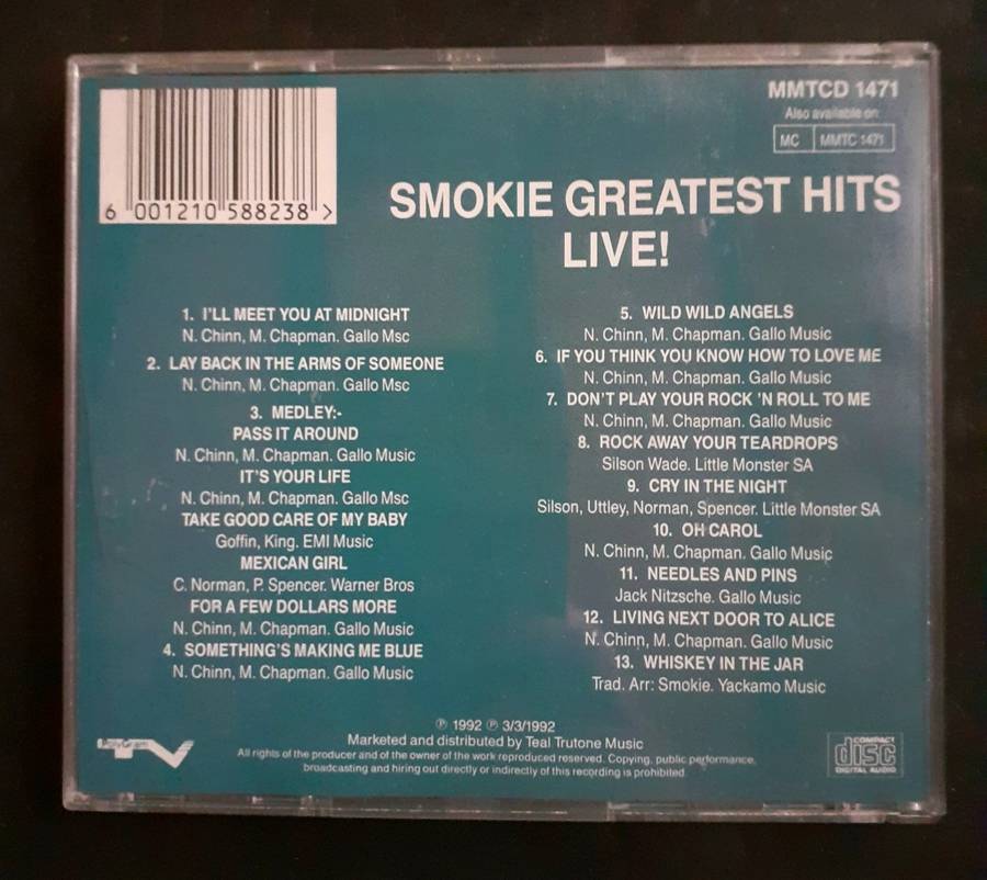 Smokie - Greatest Hits - Live (CD)