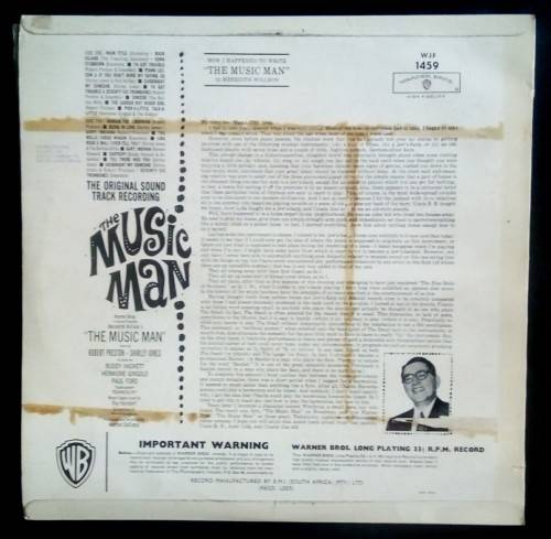 Meredith Wilson - The Music Man (Original Soundtrack) LP Vinyl Record