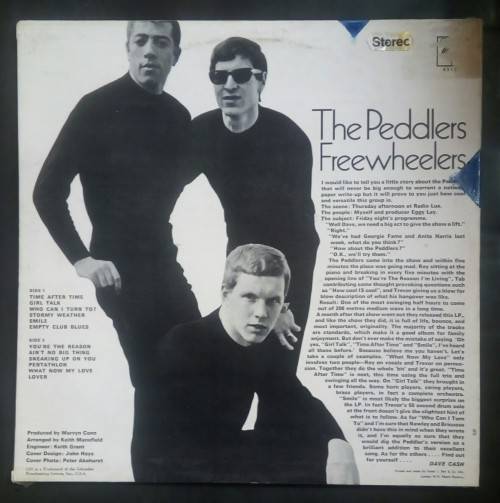 The Peddlers - Freewheelers LP Vinyl Record - UK Pressing