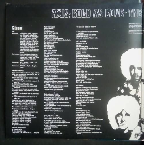 The Jimi Hendrix Experience - Axis: Bold As Love LP Vinyl Record - USA Pressing