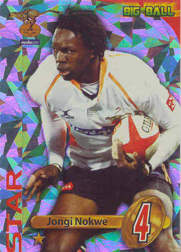 JONGI NOKWE - 2010 BIG BALL RUGBY STAR CARD