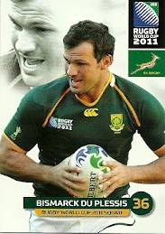 BISMARCK DU PLESSIS - 2011 RUGBY WORLD CUP COLLECTION BASE CARD 063