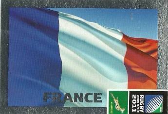 FRANCE - 2011 RUGBY WORLD CUP COLLECTION FLAG CARD 016