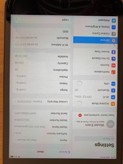 Apple iPad Mini 5th Gen Wifi 256GB Space Grey