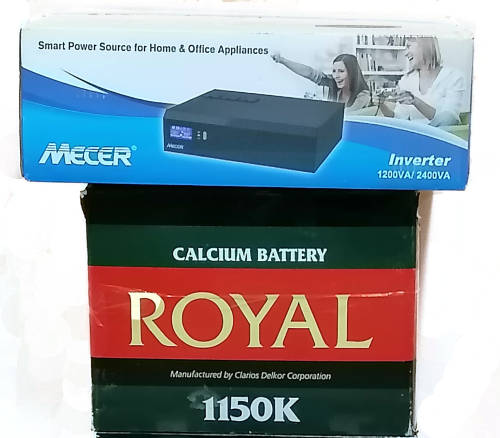 Mecer 1200VA (720W) Inverter with deep cycle battery and free shipping