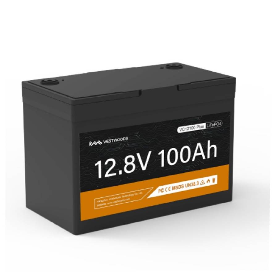 Vestwoods VC12100 PLUS | 12V(12.8V) | 100Ah | LiFePO4 | Intelligent Lithium Battery with BMS