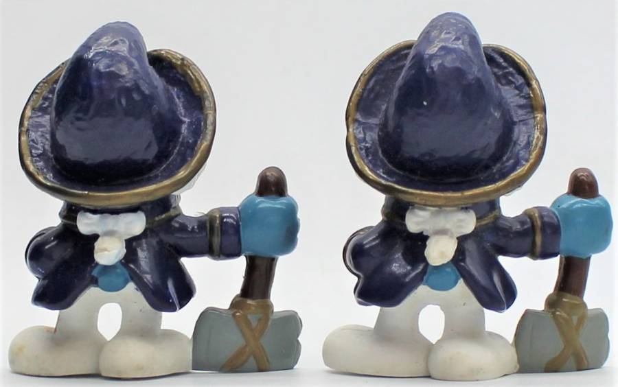 20505 - 2x Different George Washington Smurfs - High Value!!! - Hand-Painted Originals