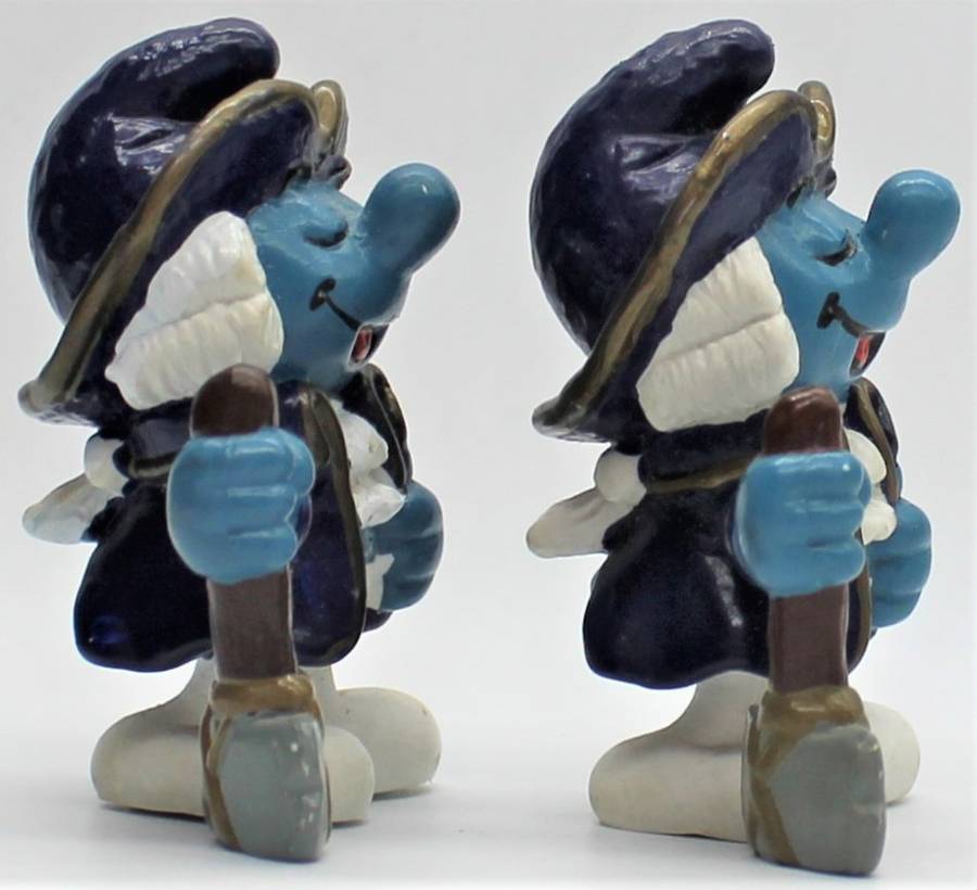 20505 - 2x Different George Washington Smurfs - High Value!!! - Hand-Painted Originals