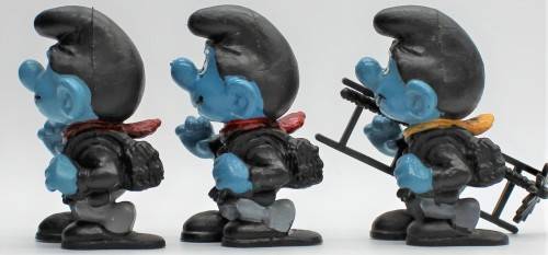 40202 - 3x Cimney Sweep SuperSmurfs - Hand-Painted Originals