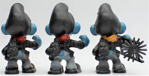 40202 - 3x Cimney Sweep SuperSmurfs - Hand-Painted Originals