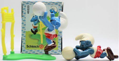 40223 - 2x Volleyball SuperSmurfs - Hand-Painted Originals - One New