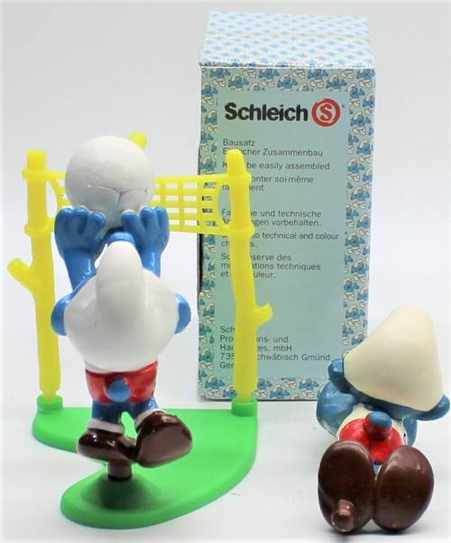 40223 - 2x Volleyball SuperSmurfs - Hand-Painted Originals - One New