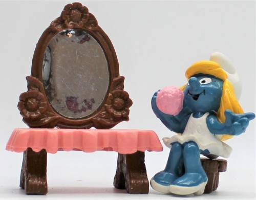 40234 - SuperSmurf Smurfette`s Vanity Table - hand-Painted Originals