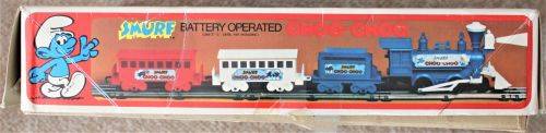 Vintage 1981 - Smurf Durham Locomotive Train Set - Battery Operated - Licensed