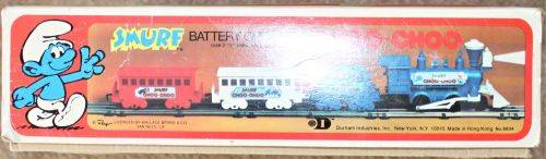 Vintage 1981 - Smurf Durham Locomotive Train Set - Battery Operated - Licensed