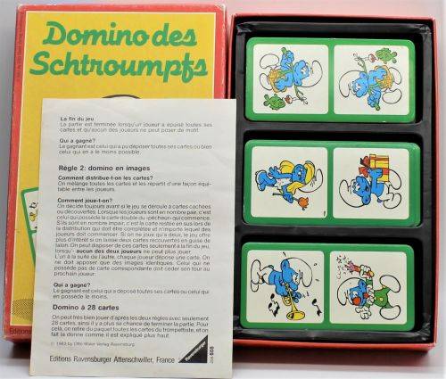 Smurf - Vintage 1983 Scarce Smurf Domino Set - Complete in Box
