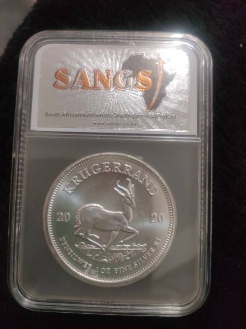 2020 1OZ Silver Krugerrand. SANGS graded MS 68