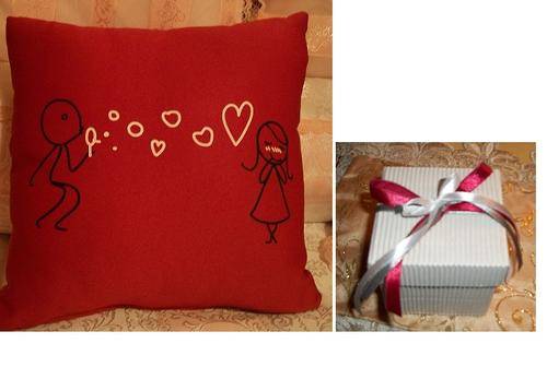 LAST ONE!! "VALENTINES" Cushion. Free candle and stunning holder in a gift box!!!