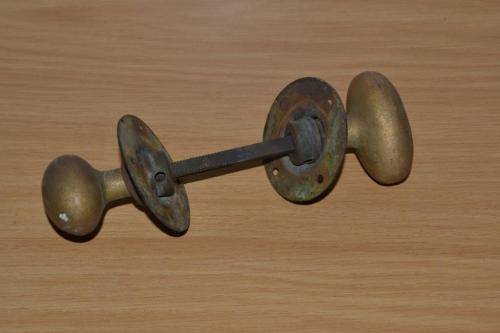 Old brass door handle.