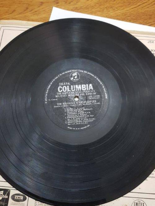 Record of Rhodesian Marches LP. The Rhodesian Army Presents.
