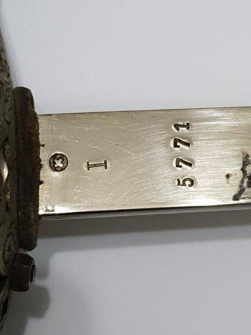Swiss Pattern 1899 Infantry Officer's Sword with Sword knot.