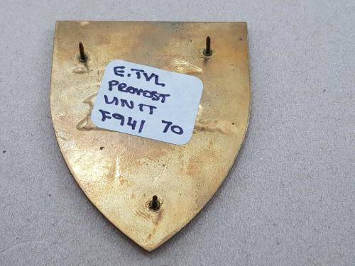 Eastern Transvaal Command Provost Unit Shoulder Flash. Pins Intact.