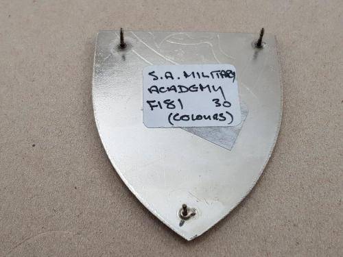 SA Military Academy Shoulder Flash. Pins Intact.