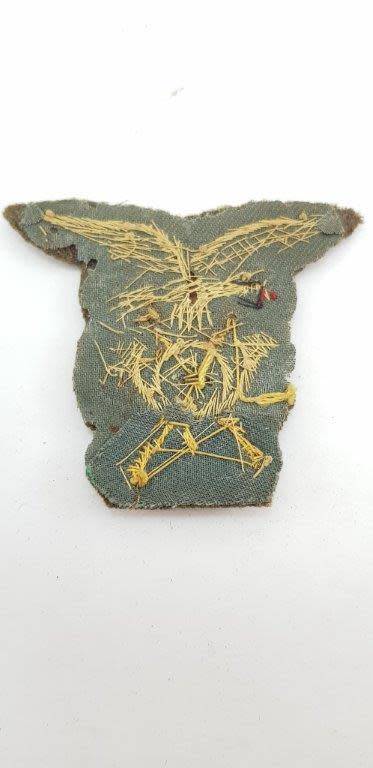 Italian WWII Alpini Officer's Infantry Cap Badge. Moth Holes.
