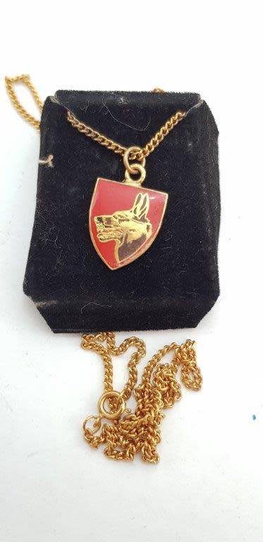 SADF Dog Centre Necklace with Pendent.