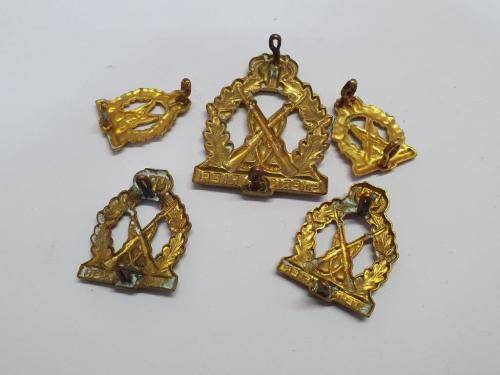 South African Regiment Tobie Muller Cap and collar badges.