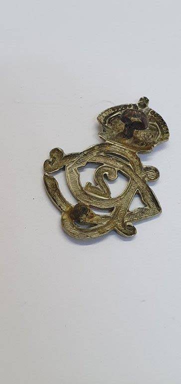 Cape Police District 2 (Griqualand West) W/M Collar Badge. Worn post 1902. Owen 1833. One Lug broken