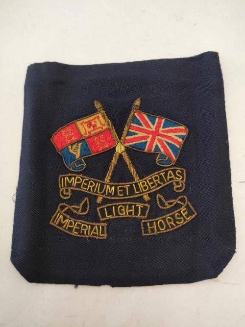 Imperial Light Horse Bullion Wire Blazer Badge.