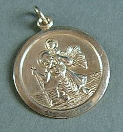 ST CHRISTOPHER,STERLING SILVER PENDANT