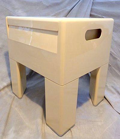MID CENTURY BOX STOOL BY OLAF VON BOHR FOR gedy, ITALY.