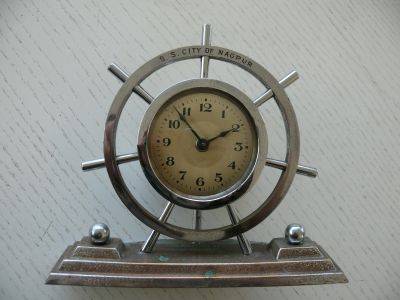 ART DECO WORKING CLOCK FROM SUNKEN SHIP " S.S.CITY OF NAGPUR";WORKING // Pls check all picsetc