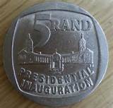 1994 UNCIRCULATED R5 innauguratin of MANDELA  coin.R1 start