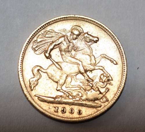 1900 Great Britain Gold Half Sovereign