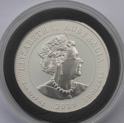 2019 Australian 2oz Fine Silver Crocodile in Capsule