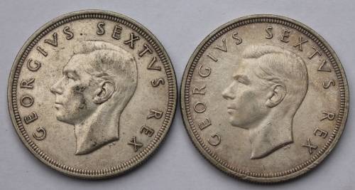 x2 1948 SA Union Silver Crowns/ 5 Shillings **Bid per coin to take both**