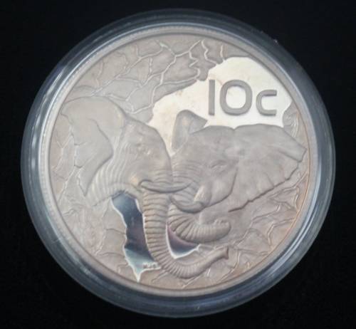 2002 Wildlife Series - The Elephant 1/2 oz Silver in SA Mint Box with COA