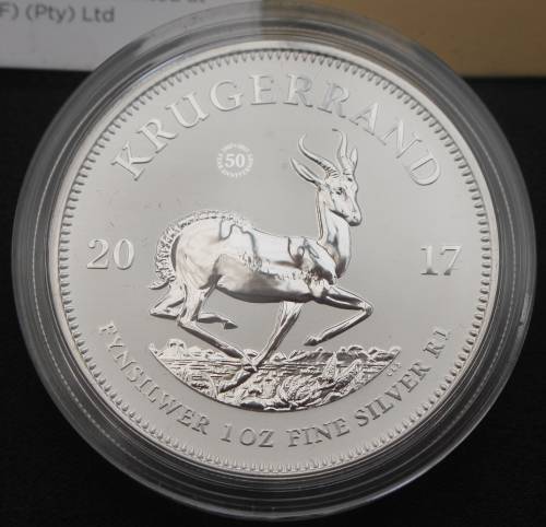 2017 Premium Unc Silver Krugerrand in SA Mint Pouch with COA (Bid per Coin) 3 Available