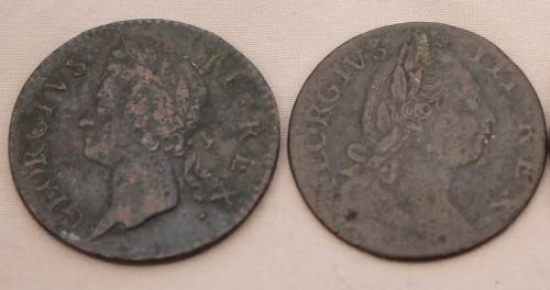 1749 and 1776 Half pennies from Ireland - Rare (one bid for both)