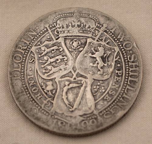 1899 Silver Victorian Florin 2 Shillings