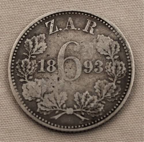 1893 ZAR 6 Pence