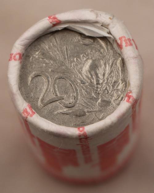 TRUST BANK ROLL of Uncirculated 20 cents