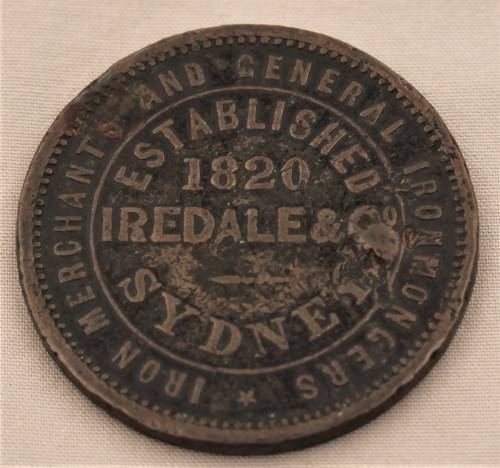 Rare 1820 1 Penny ( Iredale and Co. - Sydney, New South Wales)